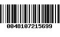 Código de Barras 0048107215699