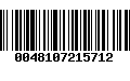 Código de Barras 0048107215712