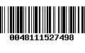 Código de Barras 0048111527498