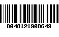 Código de Barras 0048121900649