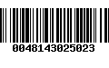 Código de Barras 0048143025023