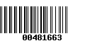 Código de Barras 00481663