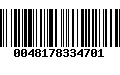 Código de Barras 0048178334701