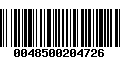 Código de Barras 0048500204726