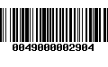 Código de Barras 0049000002904