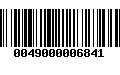 Código de Barras 0049000006841