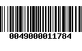 Código de Barras 0049000011784