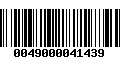 Código de Barras 0049000041439