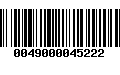 Código de Barras 0049000045222