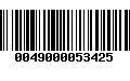 Código de Barras 0049000053425