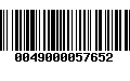 Código de Barras 0049000057652