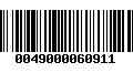 Código de Barras 0049000060911