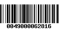 Código de Barras 0049000062816