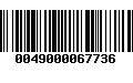 Código de Barras 0049000067736