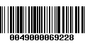 Código de Barras 0049000069228