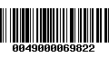 Código de Barras 0049000069822