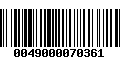 Código de Barras 0049000070361