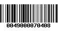 Código de Barras 0049000070408