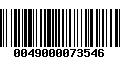 Código de Barras 0049000073546