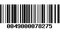 Código de Barras 0049000078275