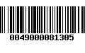 Código de Barras 0049000081305