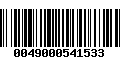 Código de Barras 0049000541533