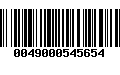 Código de Barras 0049000545654