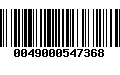 Código de Barras 0049000547368