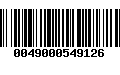 Código de Barras 0049000549126