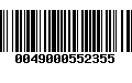 Código de Barras 0049000552355