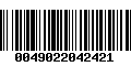 Código de Barras 0049022042421