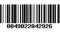 Código de Barras 0049022042926