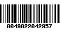 Código de Barras 0049022042957