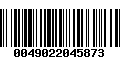 Código de Barras 0049022045873