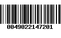 Código de Barras 0049022147201