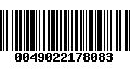 Código de Barras 0049022178083