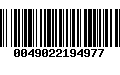 Código de Barras 0049022194977