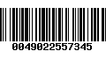 Código de Barras 0049022557345