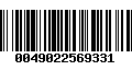 Código de Barras 0049022569331