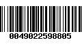 Código de Barras 0049022598805