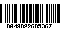 Código de Barras 0049022605367