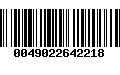 Código de Barras 0049022642218