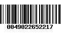 Código de Barras 0049022652217