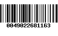 Código de Barras 0049022681163