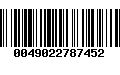 Código de Barras 0049022787452