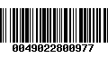 Código de Barras 0049022800977