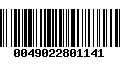 Código de Barras 0049022801141