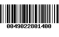 Código de Barras 0049022801400