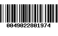 Código de Barras 0049022801974