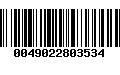 Código de Barras 0049022803534